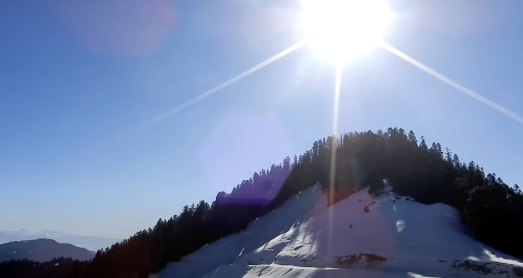 Shikari devi during snowfall in himachal pradesh